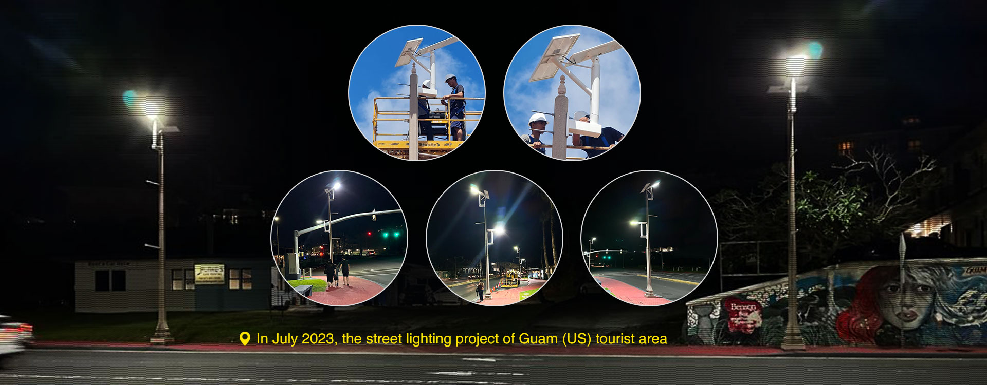 In July 2023, the street lighting project of Guam (US) tourist area