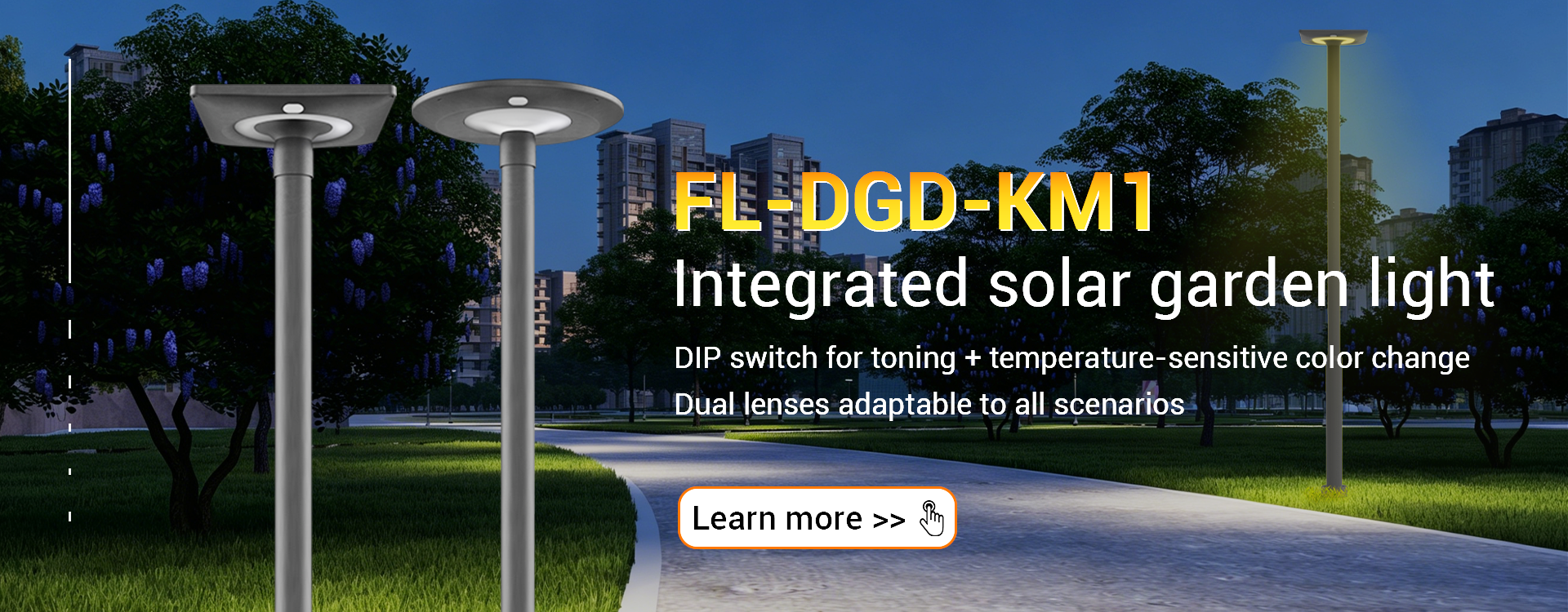Solar garden light product poster