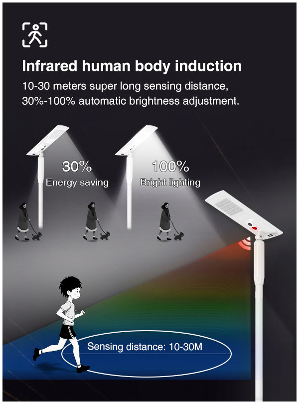 50w 100W 200W 300W China Outdoor Solar Street Lamp remote motion Control Waterproof Solar Led Street Light