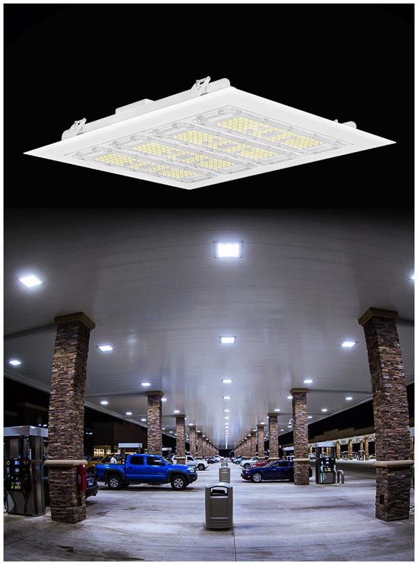 CB Certificated Newest Design waterproof industry gas station 80W 120W 150W 200W 250Watts led canopy light