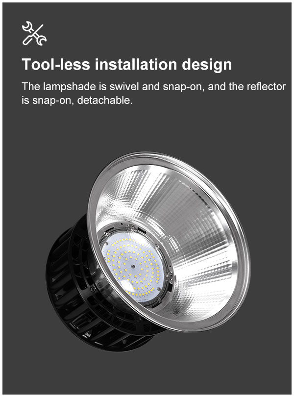 LED high bay light industrial warehouse luminaria LED high-power 60w 100w 150w 200watts mall ufo high bay led lighting for gymn