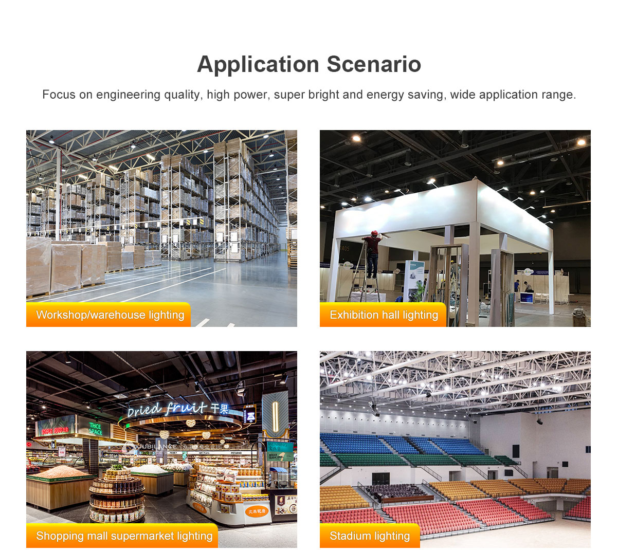 LED high bay light industrial warehouse luminaria LED high-power 60w 100w 150w 200watts mall ufo high bay led lighting for gymn
