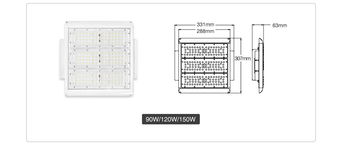 surface mounted 150W 200W 250W canopy lights embed led gas station ceiling light for petrol station
