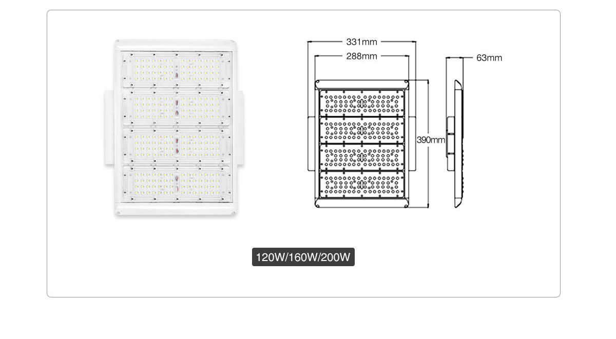 surface mounted 150W 200W 250W canopy lights embed led gas station ceiling light for petrol station