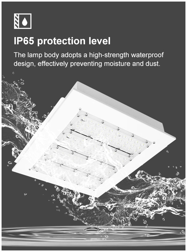 surface mounted 150W 200W 250W canopy lights embed led gas station ceiling light for petrol station
