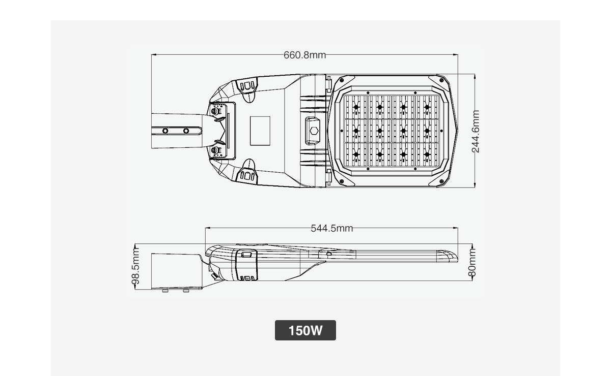 Outdoor Garden Street Light 50W 100W 150W IP65 Waterproof LED Street Lights for Road