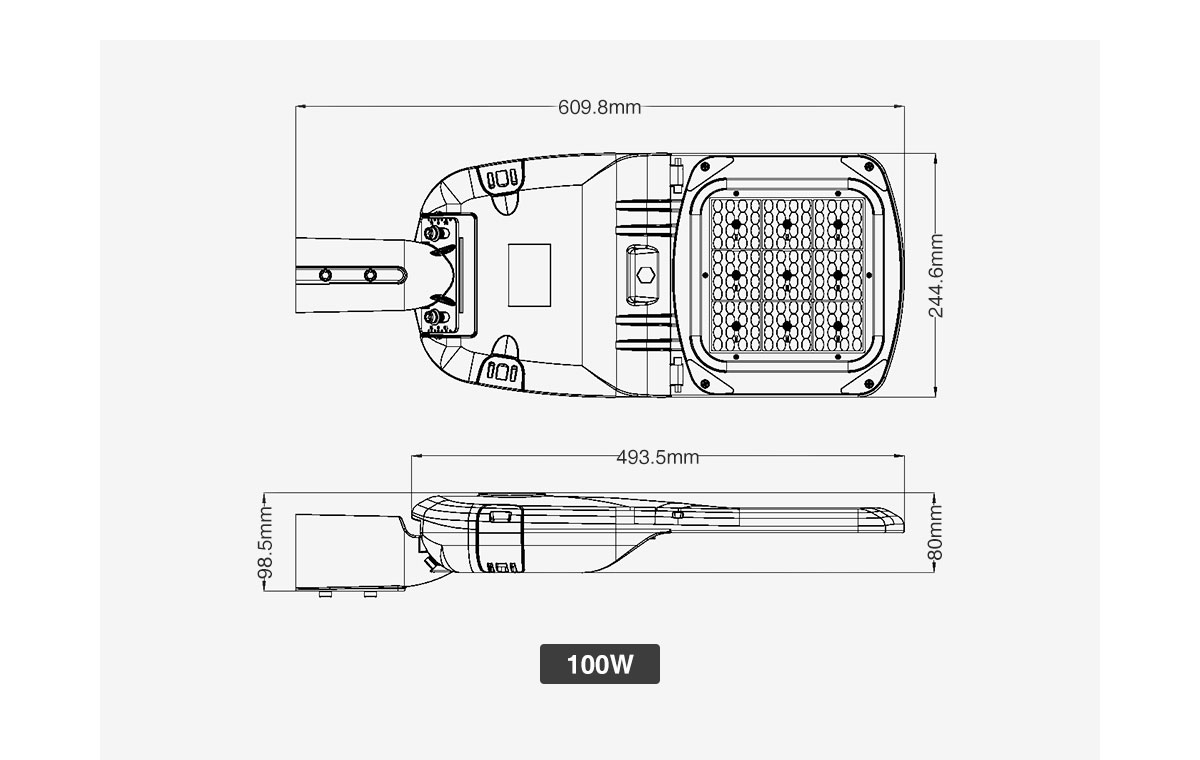 Outdoor Garden Street Light 50W 100W 150W IP65 Waterproof LED Street Lights for Road