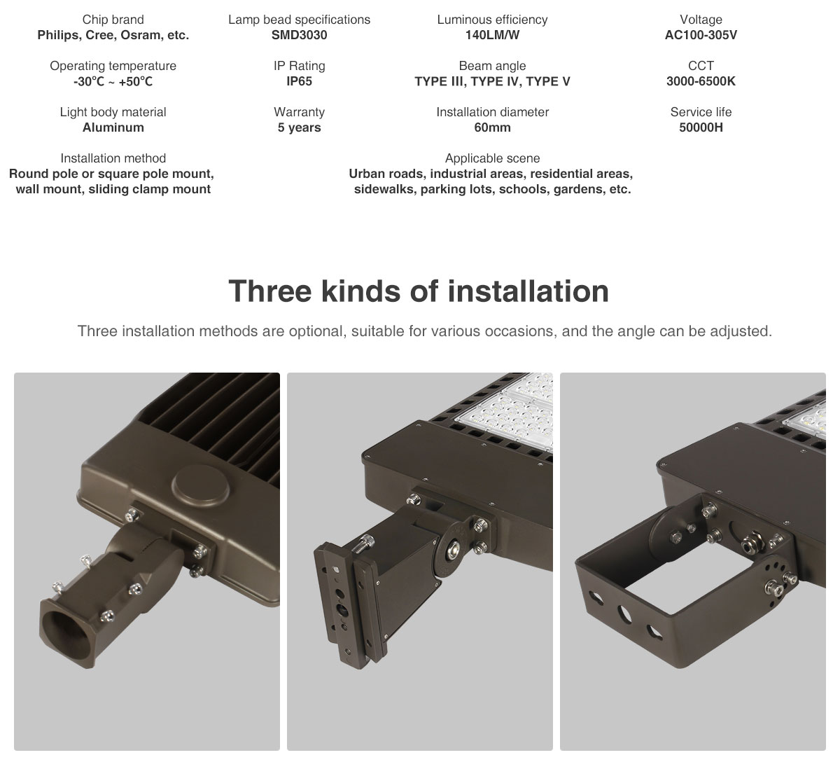 wholesale LED ShoeBox Street Light 100W 150w 200w 300w Samsung Lm301b Photoelectric sensor Outdoor park villa lighting