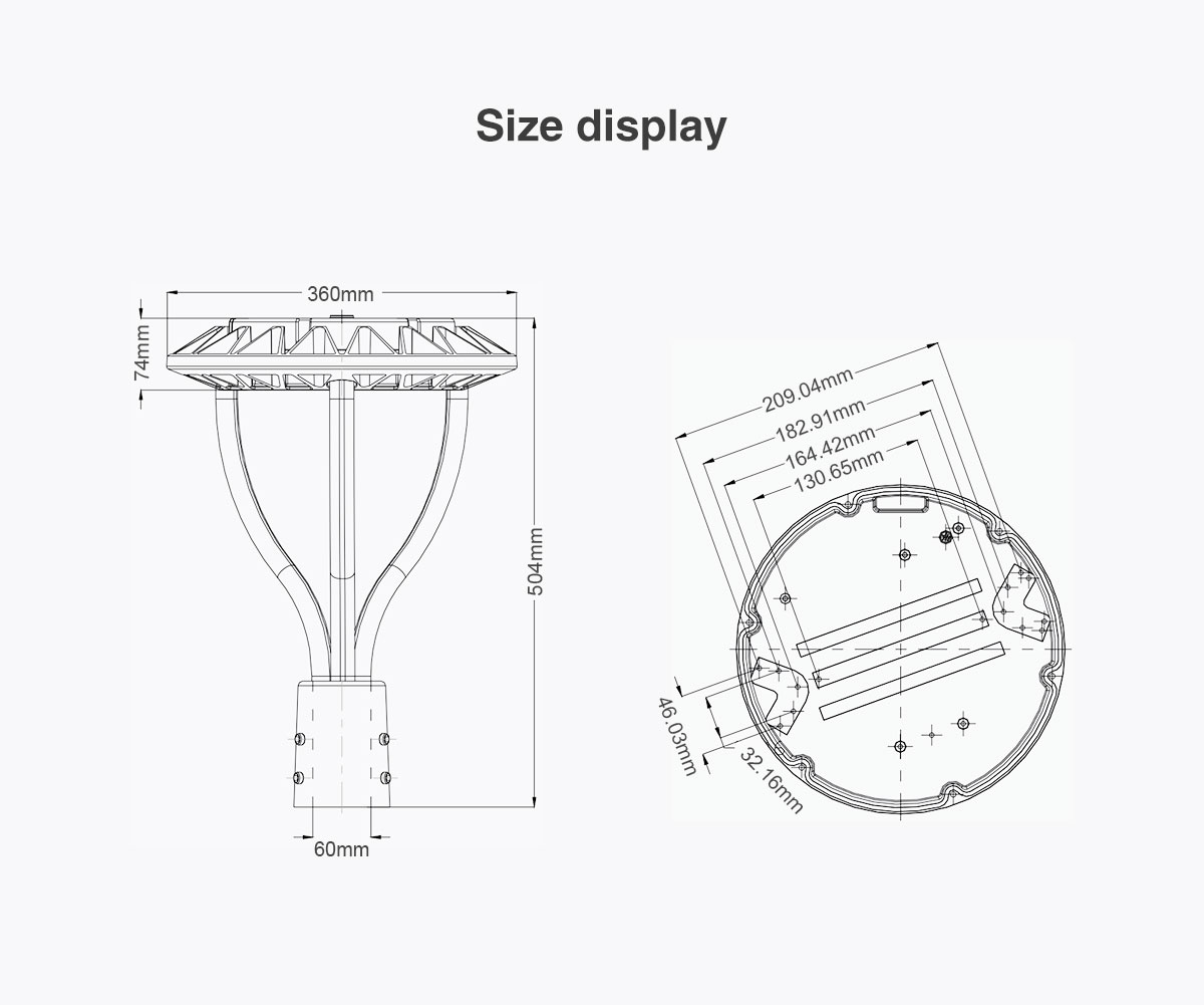 Outdoor garden lights 150W Support sensor function