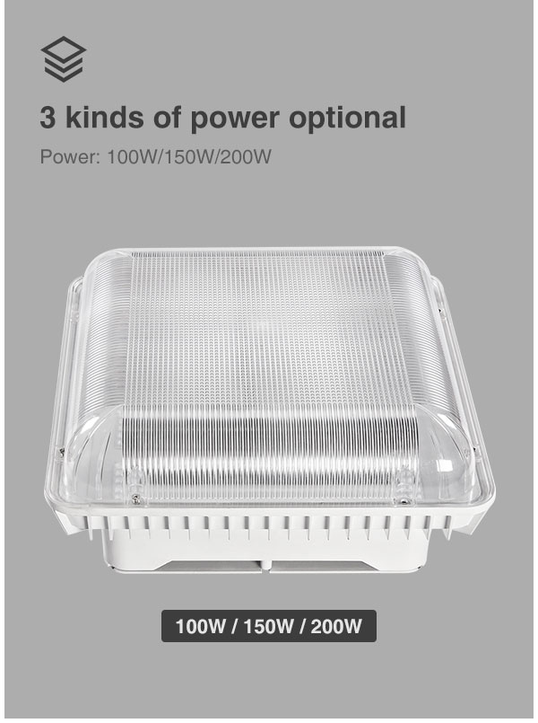 Energy saving surface mount led petrol station light 80w 120w 150w 200w 300w led gas station petrol led canopy light