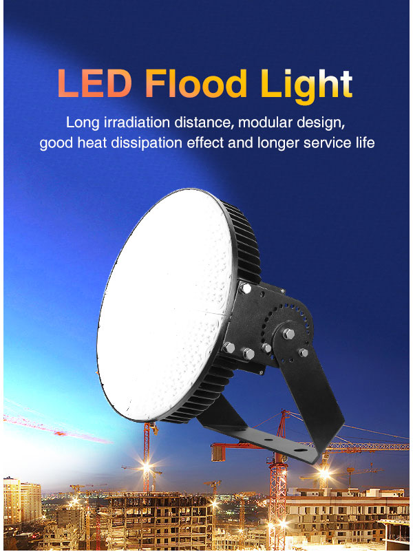 IP65 Waterproof square engineering construction site LED Flood Light 600w 1200w for highway road lighting