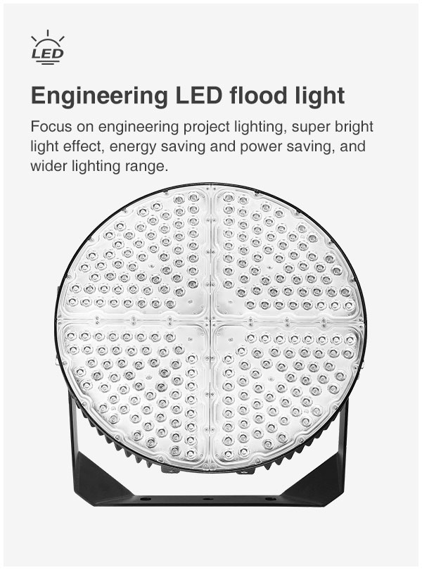 IP65 Waterproof square engineering construction site LED Flood Light 600w 1200w for highway road lighting