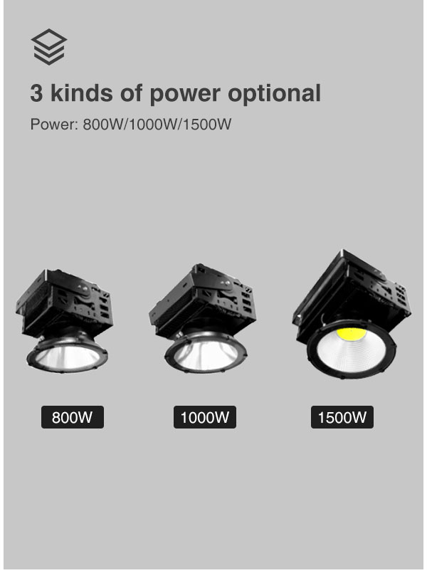 Outdoor reflector 800w 1000w 1500w 2000w RGBW DMX controlled LED Tower crane light Super bright industrial basketball court sports flood lighting for stadium