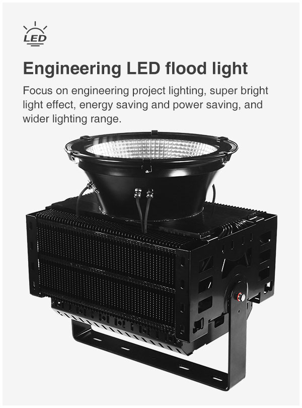 Outdoor reflector 800w 1000w 1500w 2000w RGBW DMX controlled LED Tower crane light Super bright industrial basketball court sports flood lighting for stadium