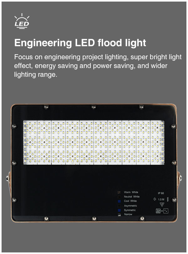 100w 200w led tunnel flood lights IP66 Waterproof outdoor 300w cricket baseball stadium lighting Adjustable windproof bracket