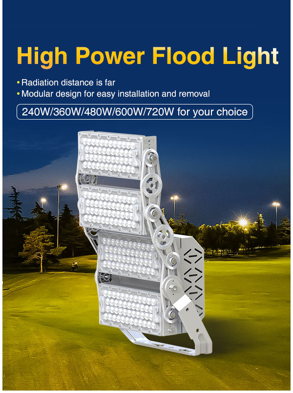 outdoor High Brightness 240w 360w 480w 600w led flood light Sport Tennis Court 720W arena lights stadium lighting