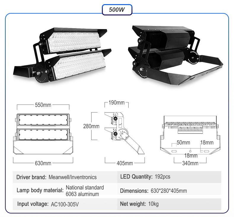 High-power LED stadium lights large construction sites landscape lighting FL-TGD-YY7