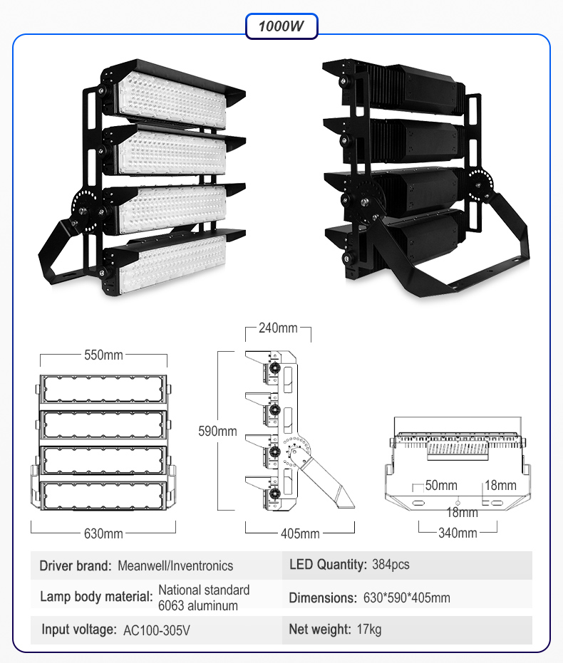 High-power LED stadium lights large construction sites landscape lighting FL-TGD-YY7