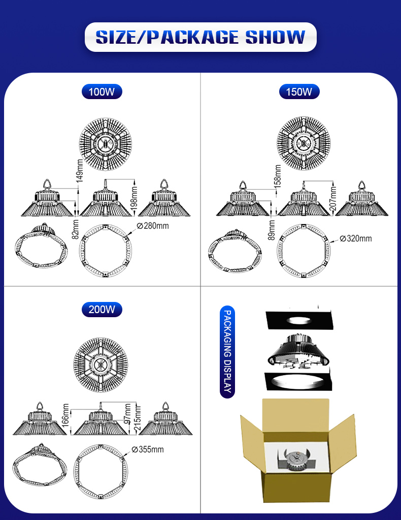 Brand new European and American style design Bright LED high bay light  warehouses flood light