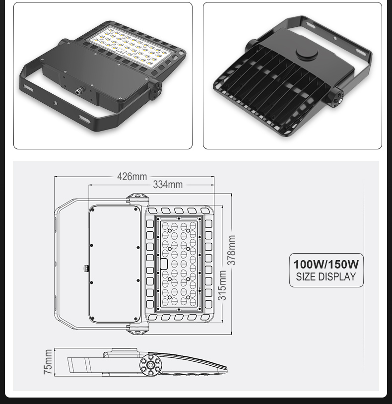 New Die-casting Module LED Flood Light   Basketball Court Light Tennis Court Light Parking Lot Light FL-TGD-AEH2