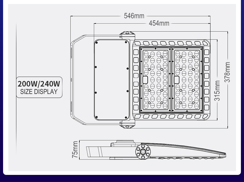 New Die-casting Module LED Flood Light   Basketball Court Light Tennis Court Light Parking Lot Light FL-TGD-AEH2