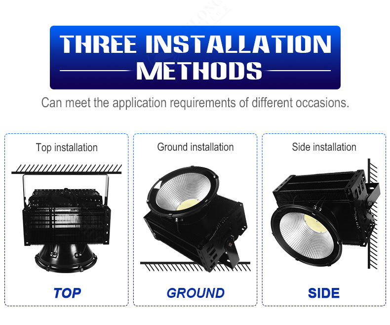 800w 1000w 1500w Outdoor LED Tower crane Light Super bright high power industrial chandelier of sports stadium in municipal construction site