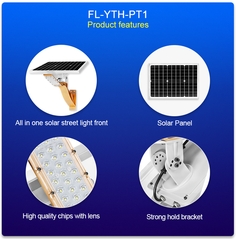 Wall-mounted LED solar light for roads, country roads garden lighting FL-YTH-PT1