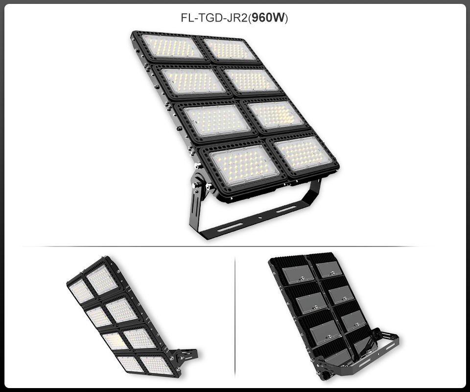 IP65 module 480w 720w 960w high efficacy for sports football field badminton hall led stadium flood light