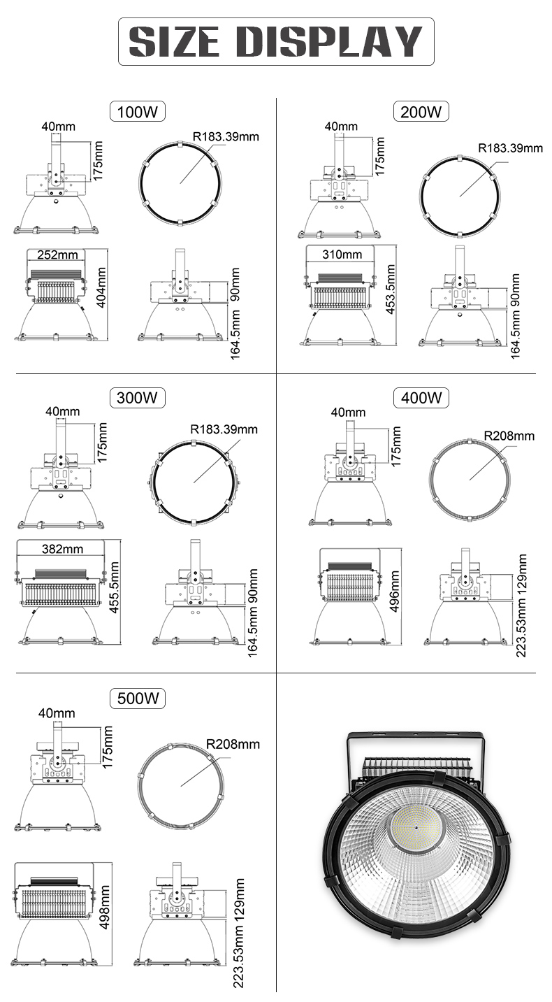 LED tower crane lamp engineering construction search light 200w 300w 400w 500w led flood light FL-TGD-GF2