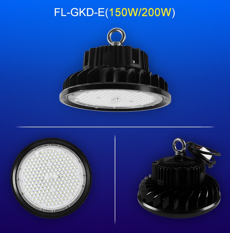 3-5 year warranty  ufo led high bay light industrial warehouse highbay dimmable 200W 150W luminaires