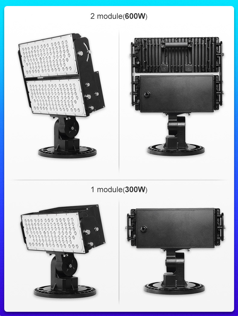 The new die-casting module LED flood light300w 600W 900w 1200W basketball court lights tennis court lights projection lights high pole reflector lights FL-TGD-YY4