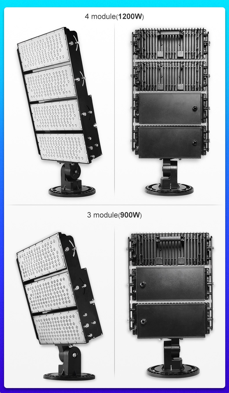 The new die-casting module LED flood light300w 600W 900w 1200W basketball court lights tennis court lights projection lights high pole reflector lights FL-TGD-YY4