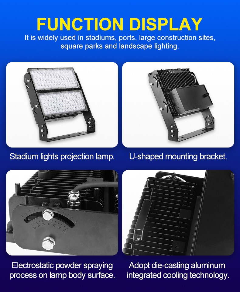 Waterproof IP65 Led High Power Lamp Pricelist Module Led Floodlight For Sporting Event reflector light FL-GKD-YY5