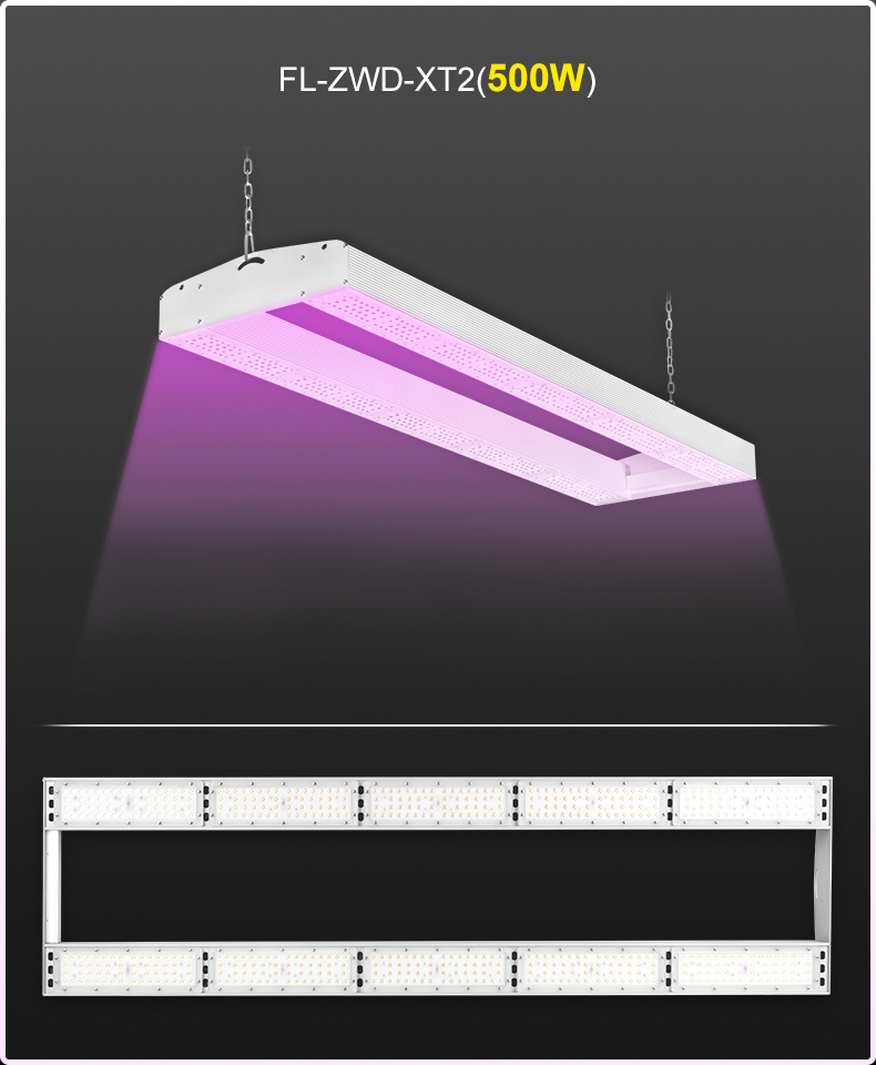 Chinese Direct  Chip LED Grow Light 500w 1000W 8 Bars Hydroponics Full Spectrum Fluence Commercial Planting Fixture FL-ZWD-XT2