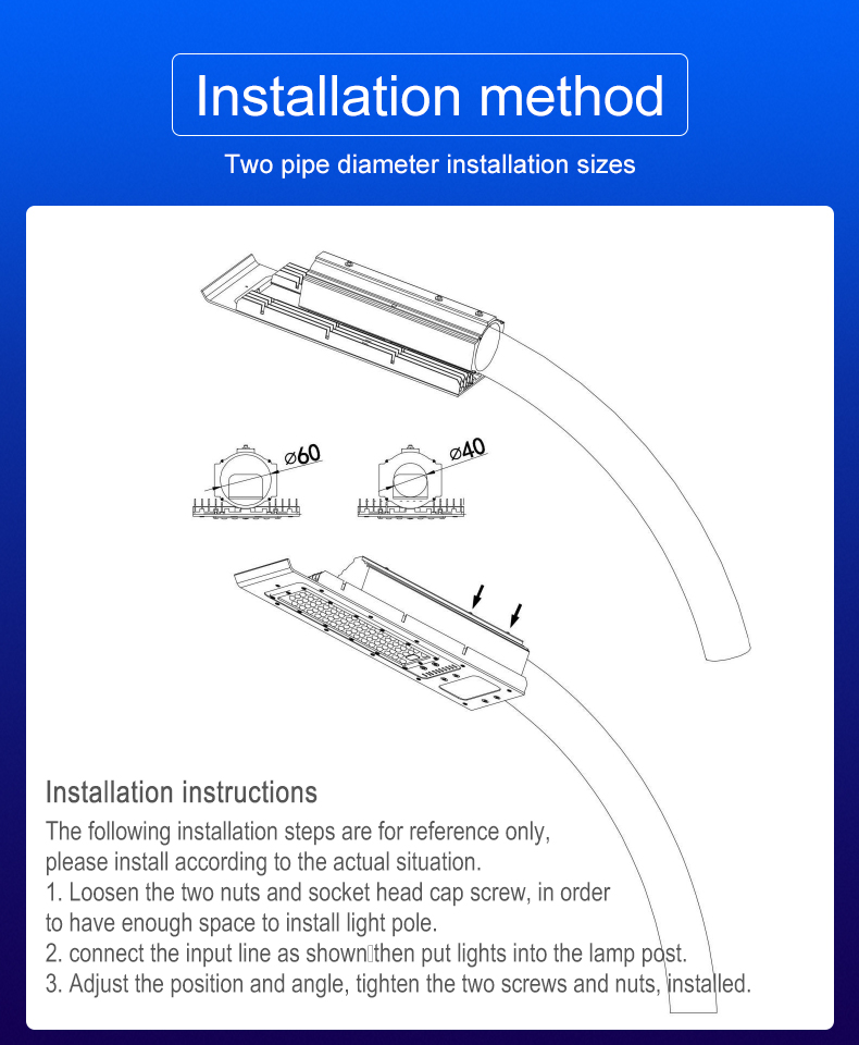 Outdoor Garden Street Light Smd 30W 60W 90W 120W IP65 Waterproof LED Photocell Street Light for Road FL-LD-4A