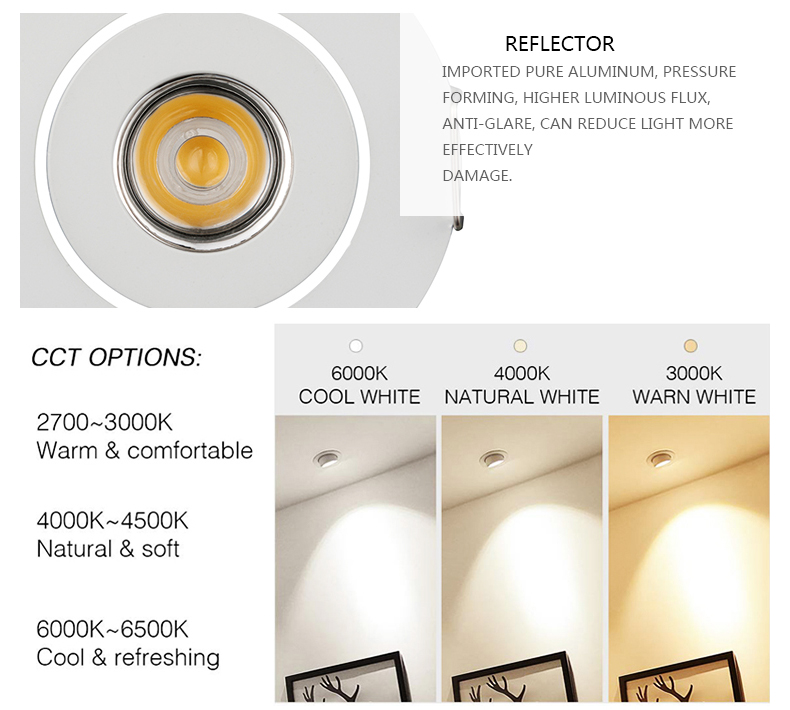 Hotel 3W Adjustable Recessed Mounted Cabinet Light Ceiling Remote Controlling dimmable Mini IP44 LED Downlight