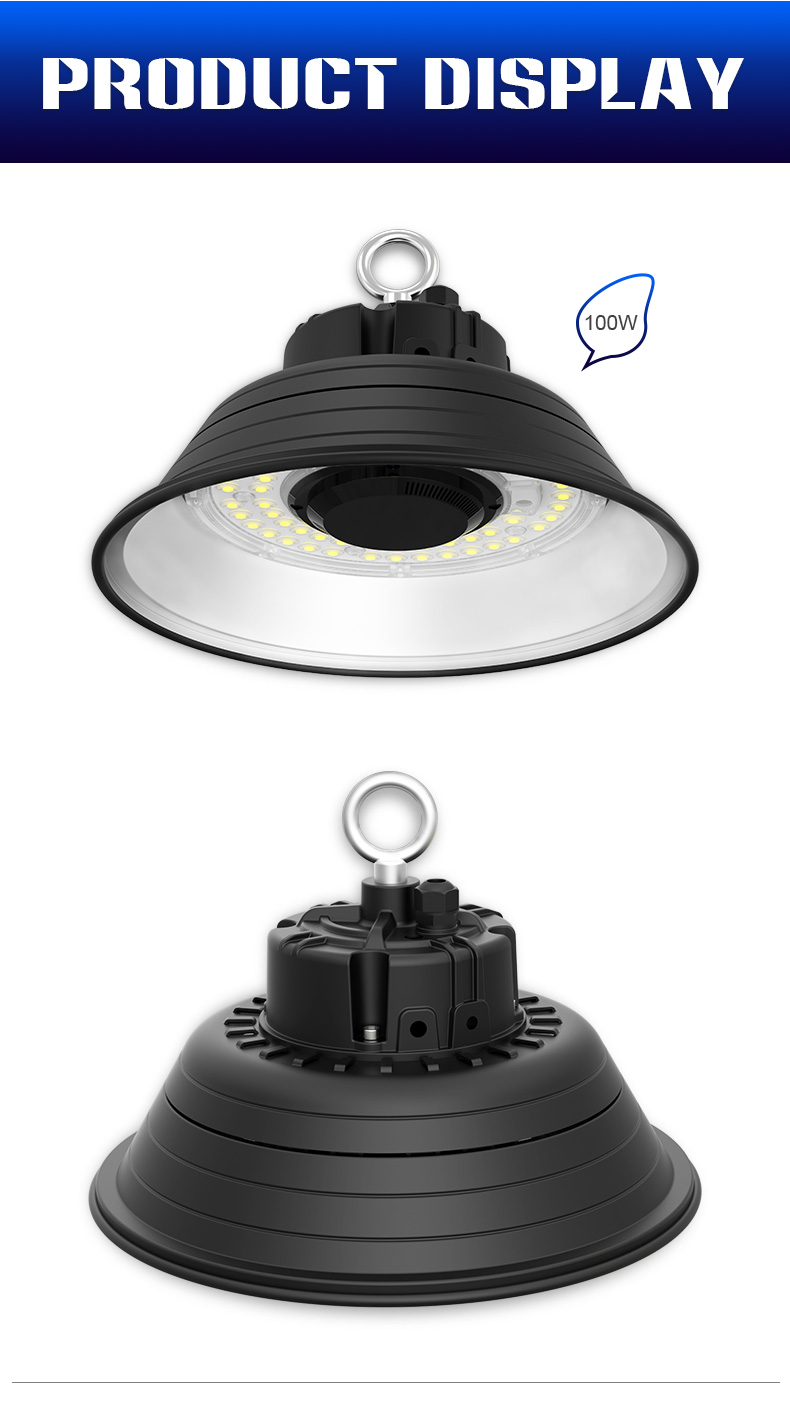 Factory warehouse industrial lighting Waterproof IP65 Modern 120W 150W 200W LED High Bay Light