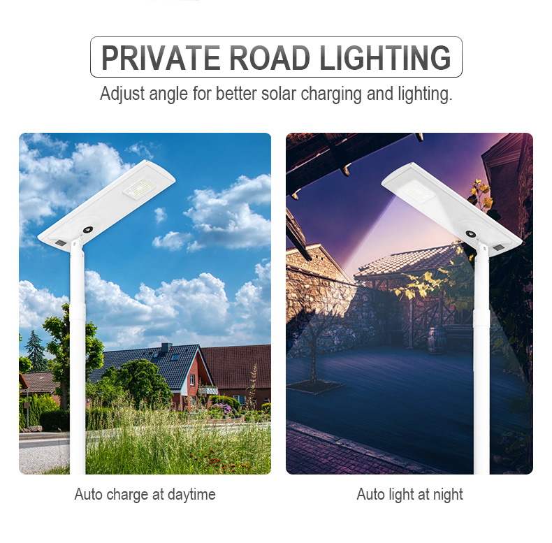 High Lumen Waterproof Ip65 Outdoor Smd 5w  All In One Integrated Led Solar Street Light for Courtyard lighting
