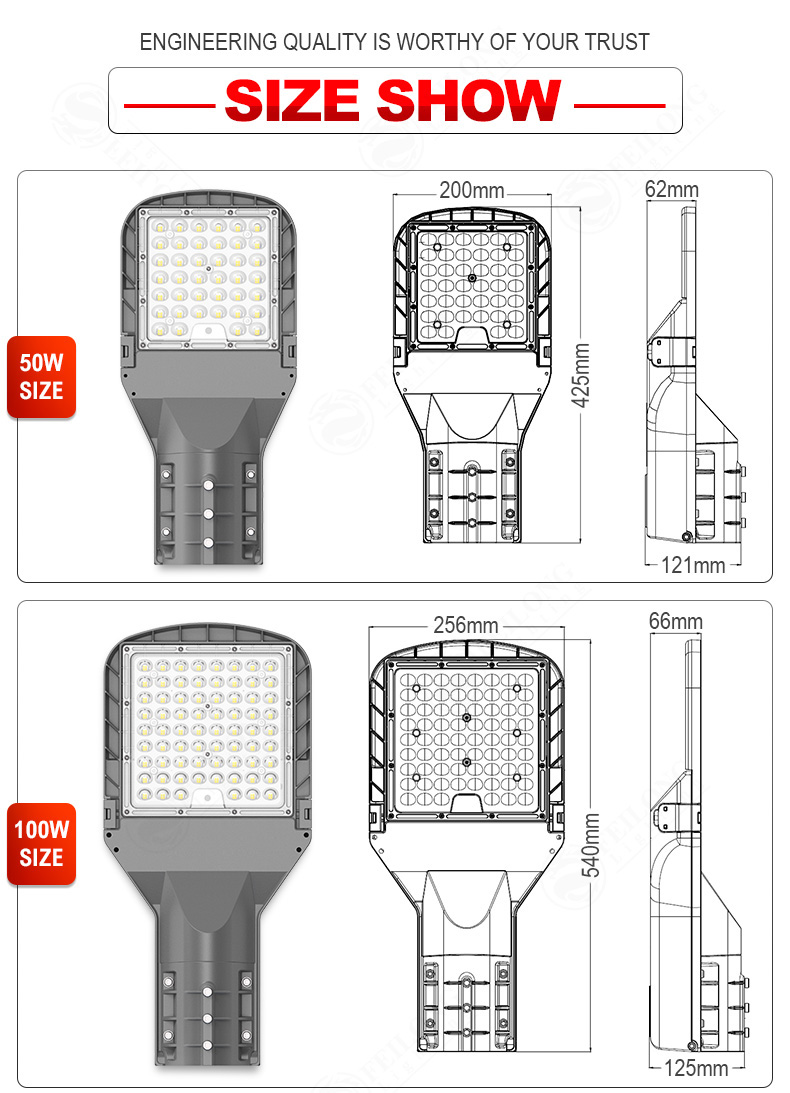 Wholesale Aluminum Outdoor IP65 Waterproof 50w 100w 150W led street garden light park garden lighting