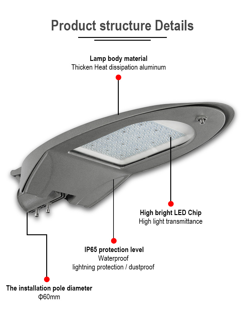 Zhongshan Factory Outdoor led street light IP65 Waterproof 50W 100W 150W 200W LED Street Light