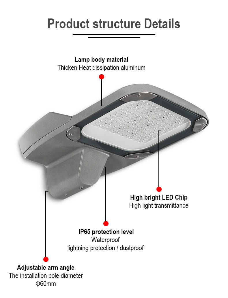 wholesale SMD Road City Lamp Pole Outdoor IP65 100W 150W 240W Garden Led Street Light Fixtures