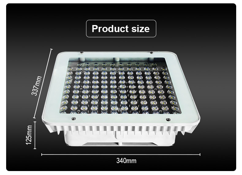 Explosive-proof Surface Mount Canopy Light Fixtures 100w 150w led canopy light gas station