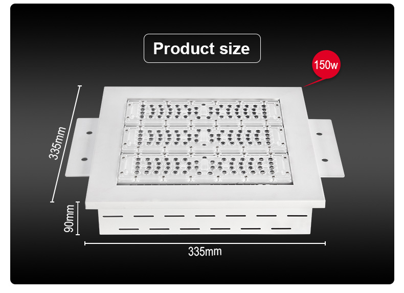 5 years warranty 50w 100w 150w 200w gas station lighting retrofit 250 watt led canopy light