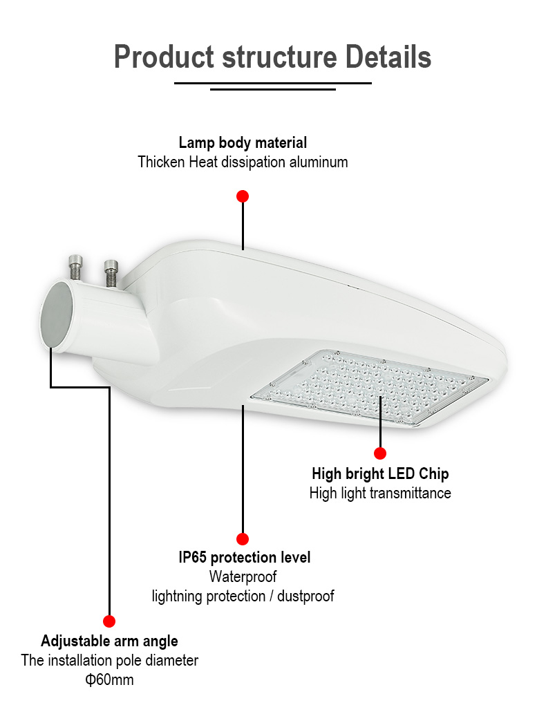 Ip65 Waterproof Outdoor High Lumen Road Streetlight 50w 100w 120w garden Luminaria Led Street Light