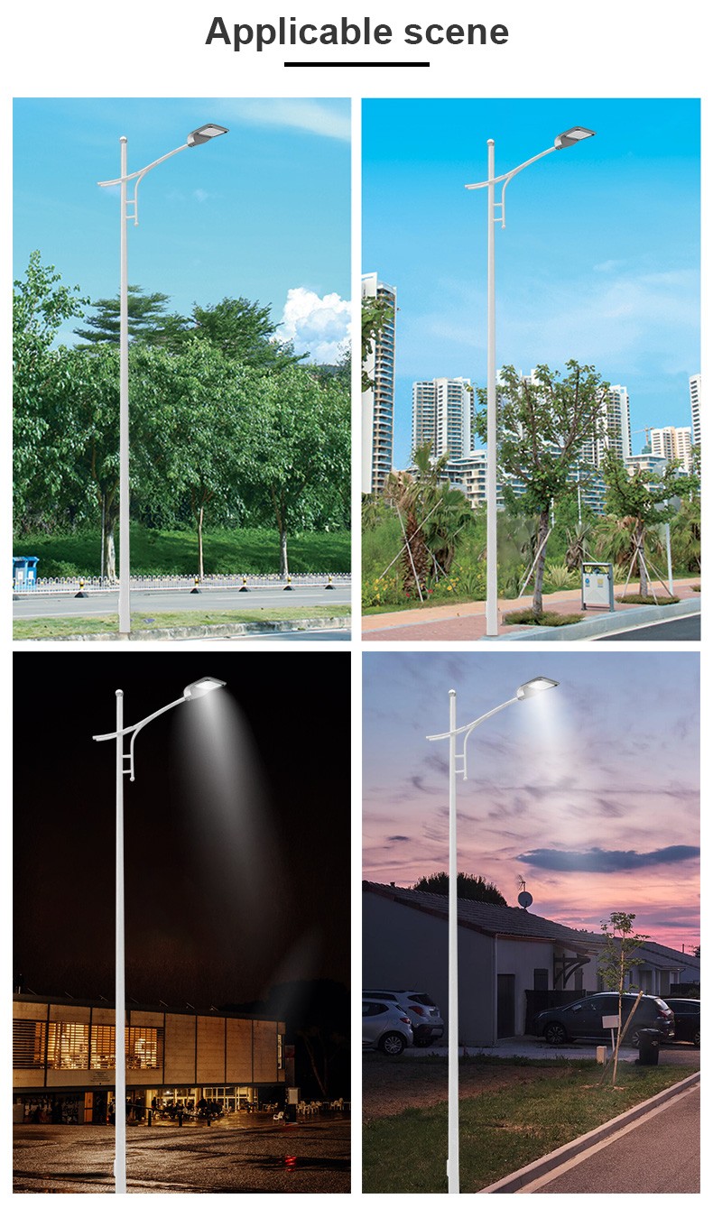 Outdoor Galvanized Street Light Pole 3m 6m 7m 8m 9m 10m 12m Led Landscape lamp Aluminum steel solar Light Pole