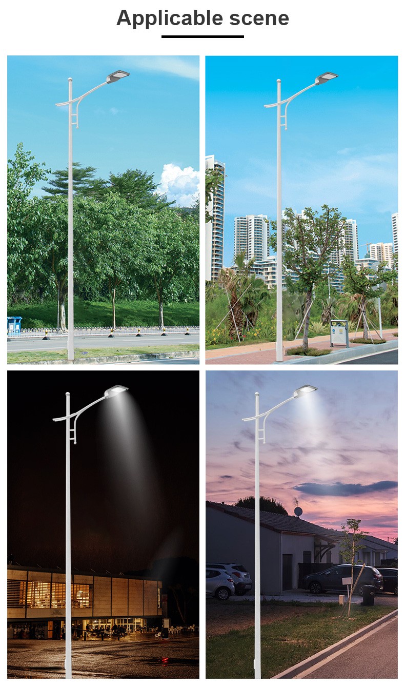 Outdoor Galvanized Street Light Pole 3m 6m 7m 8m 9m 10m 12m Led