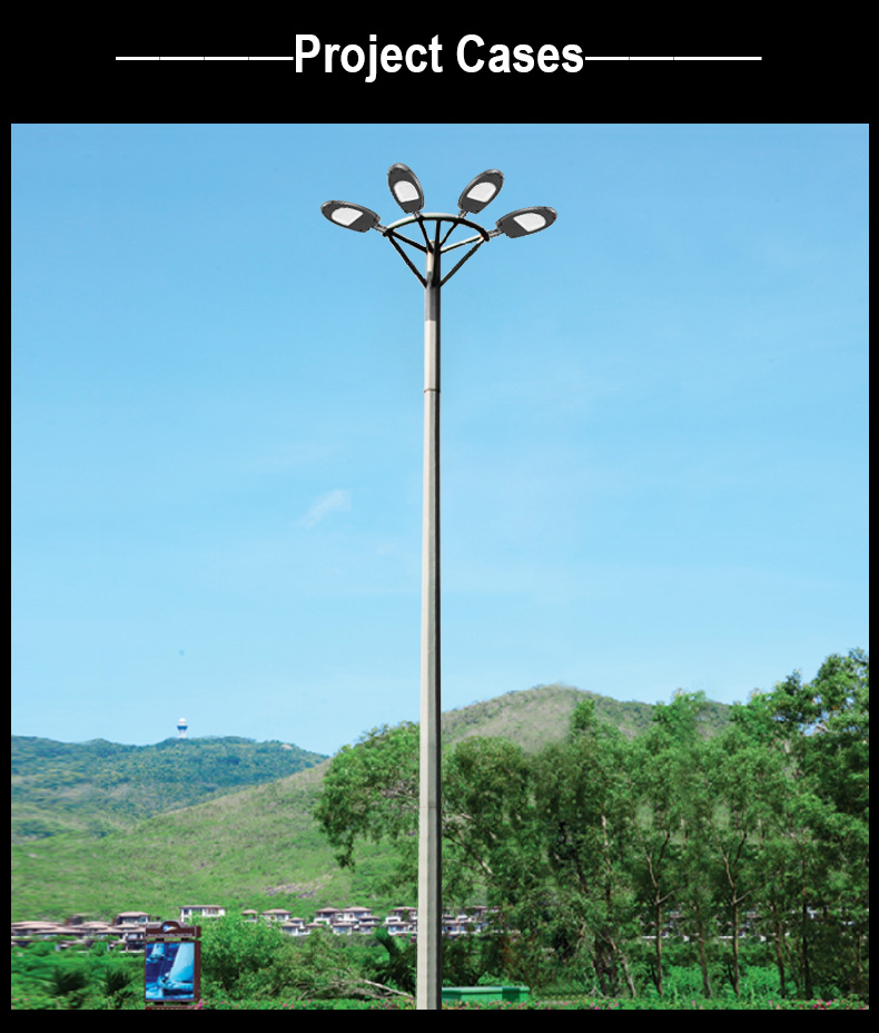 Outdoor Pole Light Poles Solar led Street Light Pole Hexagonal Galvanized Pole Highway Light Poles For road Light