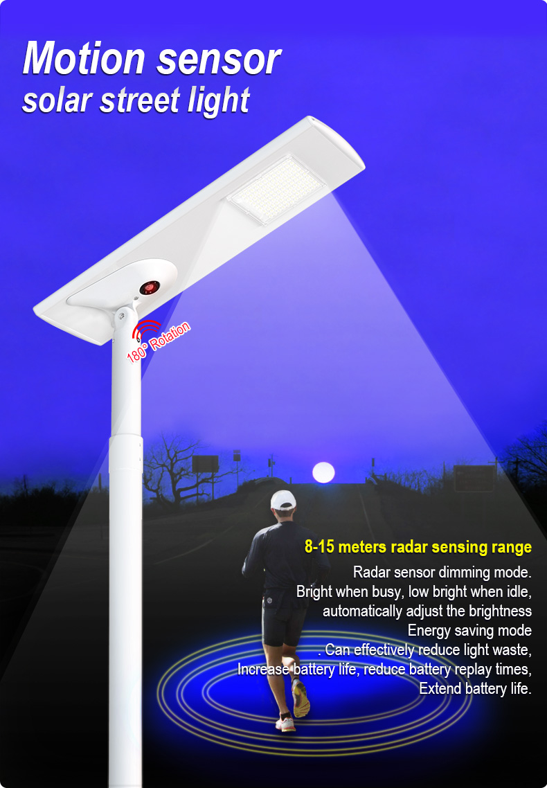 Solar Street Lamps High Lumen Induction Power 30w Waterproof Integrated Modern Outdoor Luminaria Road Led Solar private courtyards Lights