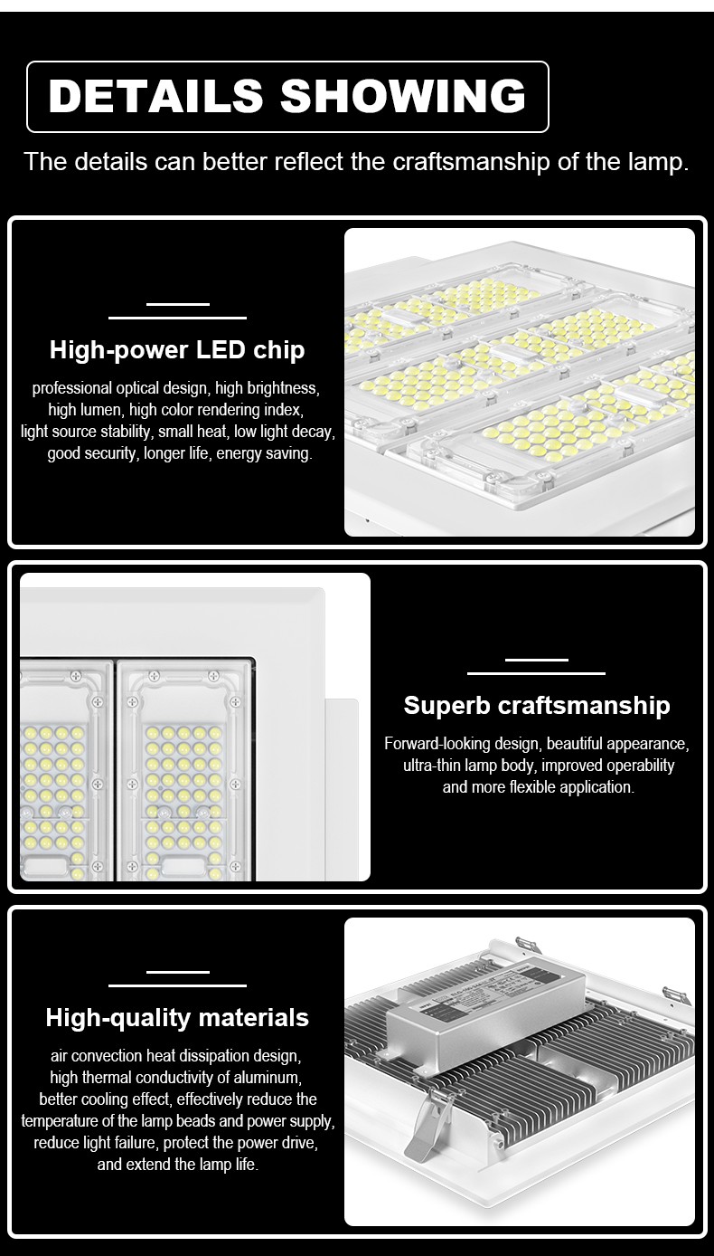 CB Certificated Newest Design waterproof industry gas station 80W 120W 150W 200W 250Watts led canopy light