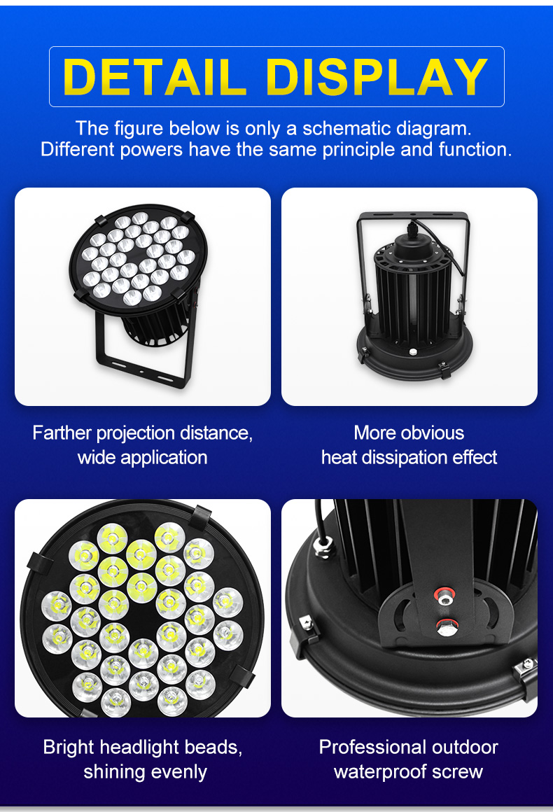 wholesale high-purity reflector led flood lights far projection distance sports light 100w 150W outdoor tunnle stadium lighting